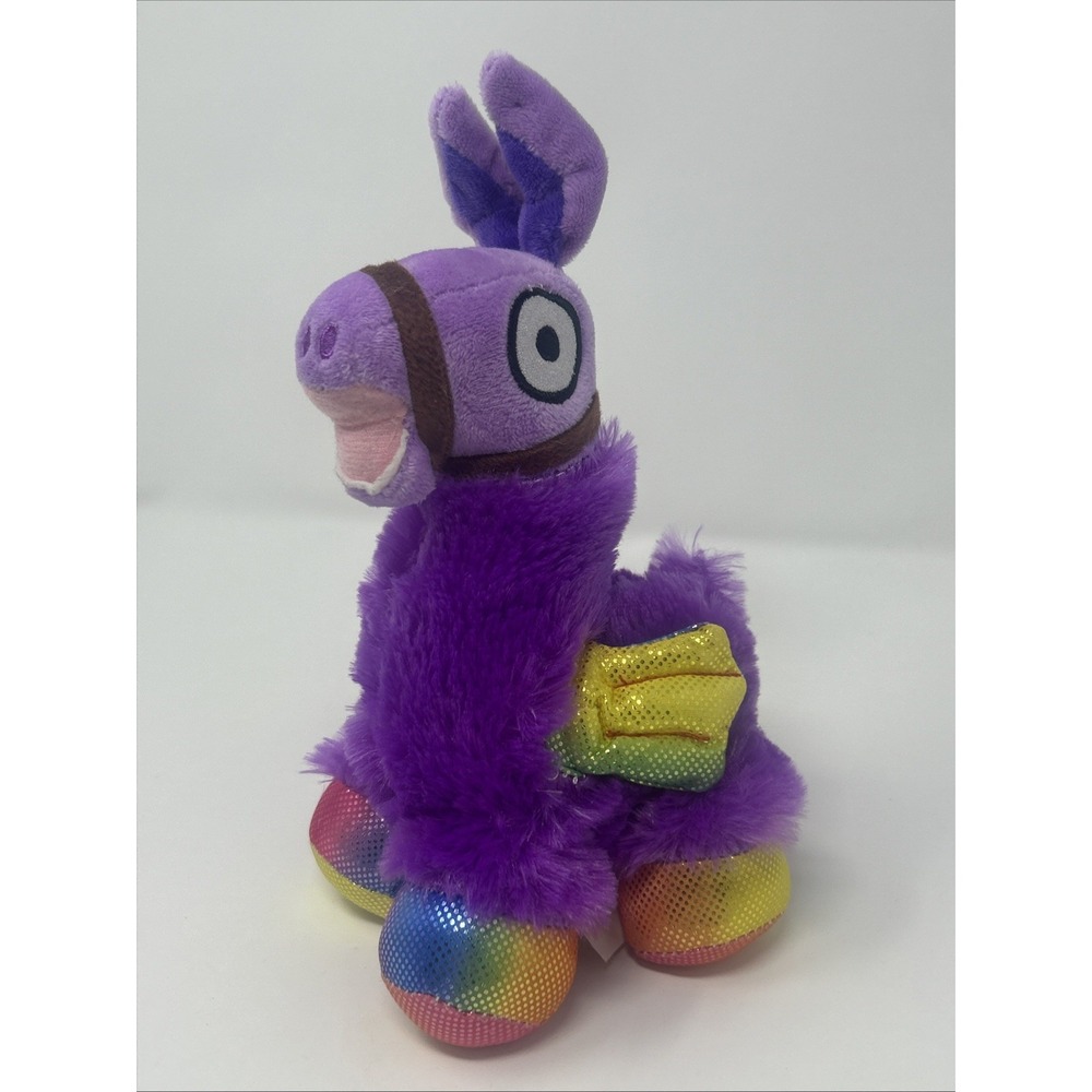 Nanco 9" Plush Fortnite Llama Purple Rainbow Wings & Feet Stuffed Animal Plush